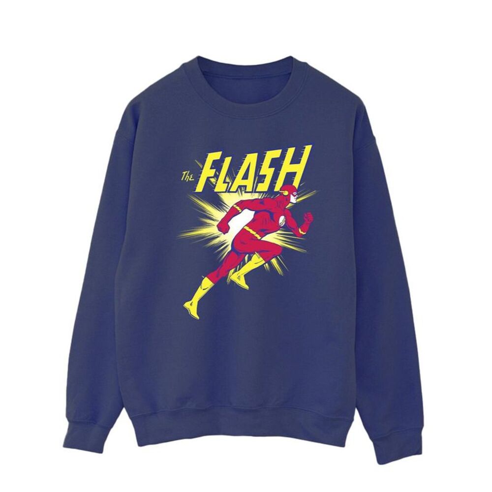 DC Comics Mens The Flash Running Sweatshirt / Navy Blue